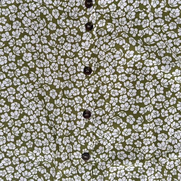 ASOS high rise button up flower long flowy maxi skirt. Front slit. - Picture 4 of 6